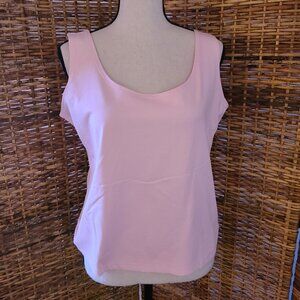 VTG Randy Kemper Light Pink Tank Top Blouse Stretch Nylon 90's Size Large USA